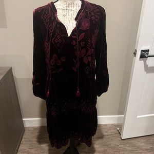 Johnny Was velvet dress